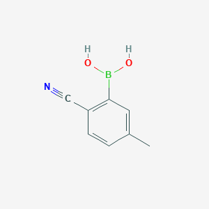 molecular formula C8H8BNO2 B8099377 (2-cyano-5-Methylphenyl)boronic acid 
