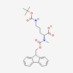 molecular formula C26H32N2O6 B8099457 Fmoc-N-Me-D-Orn(Boc)-OH 