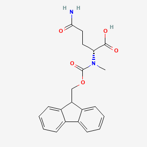 molecular formula C21H22N2O5 B8099476 Fmoc-N-Me-D-Gln-OH 