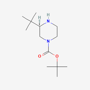 molecular formula C13H26N2O2 B8099523 (R)-tert-Butyl 3-(tert-butyl)piperazine-1-carboxylate 