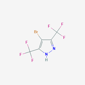 molecular formula C5HBrF6N2 B8099529 3,5-Bis-trifluoromethyl-4-bromo-1H-pyrazole 