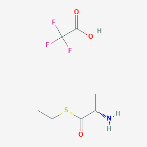 molecular formula C7H12F3NO3S B8099538 (S)-S-Ethyl 2-aminopropanethioate 2,2,2-trifluoroacetate 