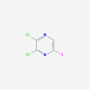 molecular formula C4HCl2IN2 B8099549 2,3-Dichloro-5-iodopyrazine 