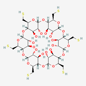 molecular formula C36H60O24S6 B8099577 Hexakis-(6-Mercapto-6-deoxy)-|A-Cyclodextrin 
