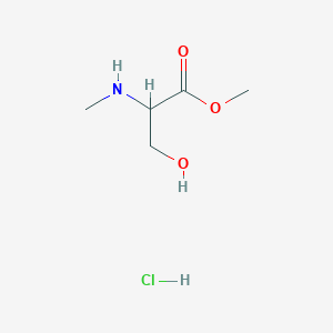 molecular formula C5H12ClNO3 B8099637 (S)-Methyl 3-hydroxy-2-(methylamino)propanoate hydrochloride 