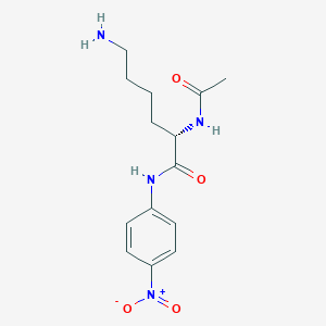 molecular formula C14H20N4O4 B8099639 (S)-2-Acetamido-6-amino-N-(4-nitrophenyl)hexanamide 
