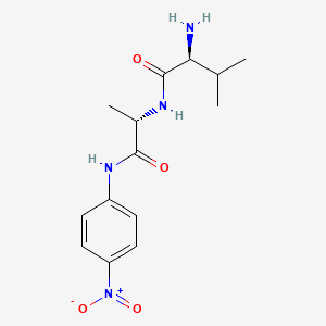 molecular formula C14H20N4O4 B8099718 (S)-2-amino-3-methyl-N-((S)-1-(4-nitrophenylamino)-1-oxopropan-2-yl)butanamide 