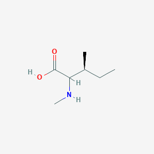 molecular formula C7H15NO2 B8099740 (3S)-3-methyl-2-(methylamino)pentanoic acid 