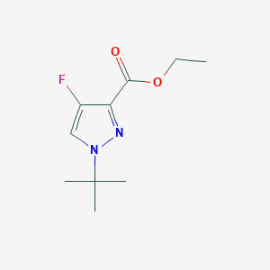 molecular formula C10H15FN2O2 B8099743 Ethyl 1-(tert-butyl)-4-fluoro-1H-pyrazole-3-carboxylate 