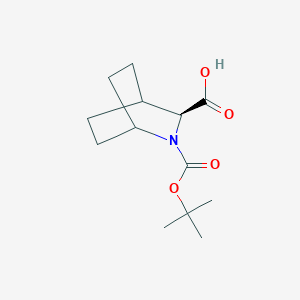 molecular formula C13H21NO4 B8099759 (S)-2-(tert-Butoxycarbonyl)-2-azabicyclo[2.2.2]octane-3-carboxylic acid 