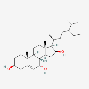 molecular formula C29H50O3 B8099804 Stigmast-5-ene-3,7,16-triol, (3beta,7alpha,16beta,24xi)-(9CI) 