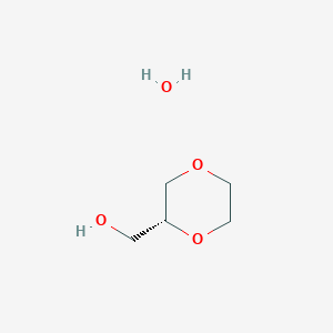 molecular formula C5H12O4 B8099815 (R)-(1,4-Dioxan-2-yl)methanol hydrate 
