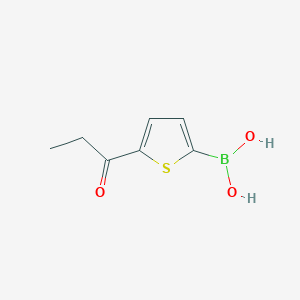 molecular formula C7H9BO3S B8099852 (5-Propionylthiophen-2-yl)boronic acid 