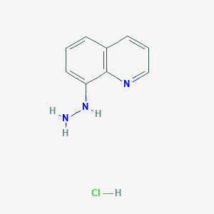 molecular formula C9H10ClN3 B8099871 N'-Quinolin-8-YL-hydrazinium, chloride 