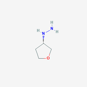 molecular formula C4H10N2O B8099891 (S)-(Tetrahydrofuran-3-yl)hydrazine 