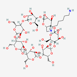 molecular formula C48H84N2O34 B8099900 Mono-(6-(1,6-hexamethylenediamine)-6-deoxy)-beta-cyclodextrin 