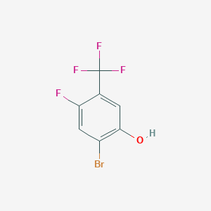 molecular formula C7H3BrF4O B8099938 2-Bromo-4-fluoro-5-(trifluoromethyl)phenol 