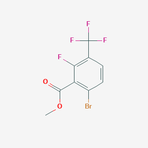 molecular formula C9H5BrF4O2 B8099954 Methyl 6-bromo-2-fluoro-3-(trifluoromethyl)benzoate 