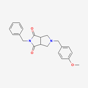 molecular formula C21H22N2O3 B8099981 2-Benzyl-5-(4-methoxybenzyl)tetrahydropyrrolo[3,4-c]pyrrole-1,3(2H,3aH)-dione 