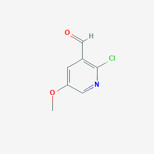 molecular formula C7H6ClNO2 B8099986 2-Chloro-5-methoxynicotinaldehyde 