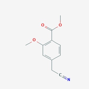 molecular formula C11H11NO3 B8100045 Methyl 4-(cyanomethyl)-2-methoxybenzoate 