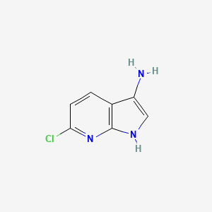 molecular formula C7H6ClN3 B8100047 6-chloro-1H-pyrrolo[2,3-b]pyridin-3-amine 