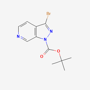 molecular formula C11H12BrN3O2 B8100053 tert-Butyl 3-bromo-1H-pyrazolo[3,4-c]pyridine-1-carboxylate 