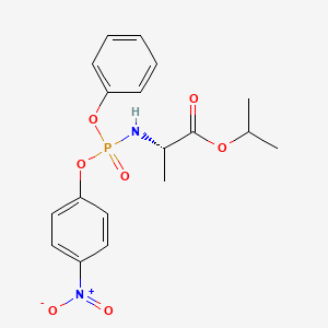 molecular formula C18H21N2O7P B8100060 (S)-Isopropyl 2-(((S)-(4-nitrophenoxy)(phenoxy)phosphoryl)amino)propanoate 
