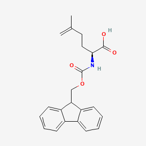 molecular formula C22H23NO4 B8100093 (2S)-2-(9H-fluoren-9-ylmethoxycarbonylamino)-5-methylhex-5-enoic acid 