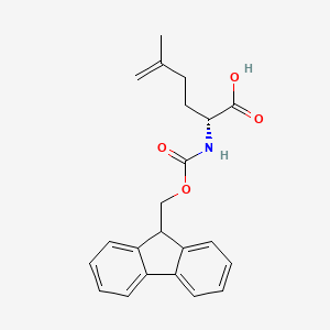 molecular formula C22H23NO4 B8100098 Fmoc-D-5,6-Dehydrohomoleucine 