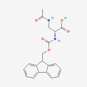 molecular formula C20H20N2O5 B8100100 Fmoc-D-Dap(Ac)-OH CAS No. 1313054-72-6