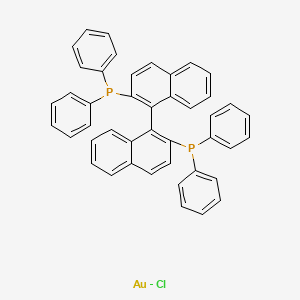 molecular formula C44H32AuClP2 B8100187 Chlorogold,[1-(2-diphenylphosphanylnaphthalen-1-yl)naphthalen-2-yl]-diphenylphosphane 