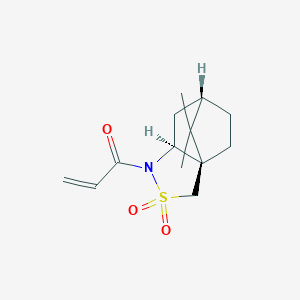 molecular formula C13H19NO3S B8100212 1-((3aR,6S,7aS)-8,8-Dimethyl-2,2-dioxidohexahydro-1H-3a,6-methanobenzo[c]isothiazol-1-yl)prop-2-en-1-one 