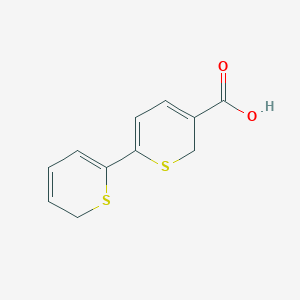 molecular formula C11H10O2S2 B8100257 6H,6'H-[2,2'-Bithiopyran]-5-carboxylic acid 