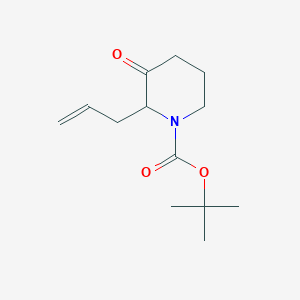 molecular formula C13H21NO3 B8100290 Tert-butyl 2-allyl-3-oxopiperidine-1-carboxylate 