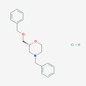 molecular formula C19H24ClNO2 B8100314 (R)-4-Benzyl-2-((benzyloxy)methyl)morpholine HCl 
