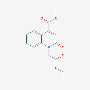 molecular formula C15H15NO5 B8100317 Methyl 1-(2-ethoxy-2-oxoethyl)-2-oxo-1,2-dihydroquinoline-4-carboxylate 