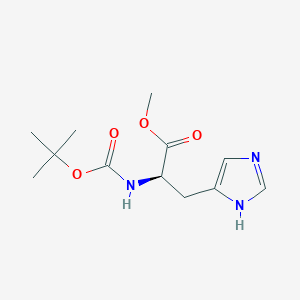 molecular formula C12H19N3O4 B8100370 N-Boc-D-histidine methyl ester 