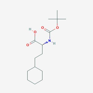 molecular formula C15H27NO4 B8100373 N-Boc-(R)-2-amino-4-cyclohexylbutanoic acid 