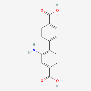 molecular formula C14H11NO4 B8100377 2-氨基-[1,1'-联苯]-4,4'-二羧酸 