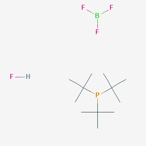 molecular formula C12H28BF4P B8100401 Tritert-butylphosphane;trifluoroborane;hydrofluoride 