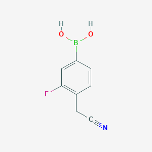 [4-(Cyanomethyl)-3-fluorophenyl]boronic acid