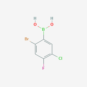 molecular formula C6H4BBrClFO2 B8100411 (2-Bromo-5-chloro-4-fluorophenyl)boronic acid 