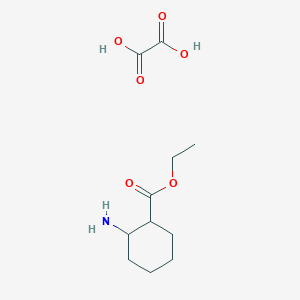 molecular formula C11H19NO6 B8100430 Ethyl 2-aminocyclohexane-1-carboxylate;oxalic acid 