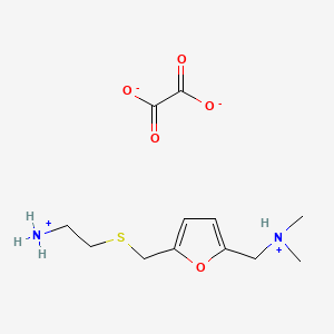 molecular formula C12H20N2O5S B8100442 (5-(((2-Ammonioethyl)thio)methyl)furfuryl)dimethylammonium oxalate 