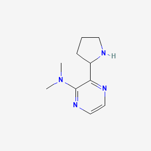 molecular formula C10H16N4 B8100458 N,N-dimethyl-3-(pyrrolidin-2-yl)pyrazin-2-amine 