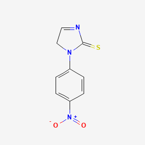 molecular formula C9H7N3O2S B8100475 3-(4-nitrophenyl)-4H-imidazole-2-thione 