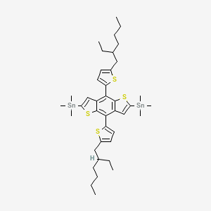 molecular formula C40H58S4Sn2 B8100487 4,8-Bis[5-(2-ethylhexyl)thiophen-2-yl]-2,6-bis(trimethylstannyl)benzo[1,2-b:4,5-b']dithiophene 