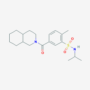 molecular formula C20H30N2O3S B8100499 5-(decahydroisoquinoline-2-carbonyl)-N-isopropyl-2-methylbenzenesulfonamide 