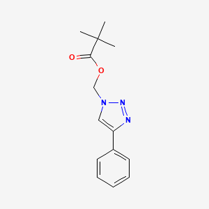molecular formula C14H17N3O2 B8100528 (4-Phenyl-1H-1,2,3-triazol-1-yl)methyl pivalate 